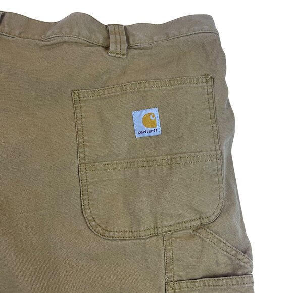 Carhartt Mens Tan Cotton Relaxed Fit Utility Work Shorts Size 44 - Picture 5 of 9